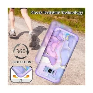 Miqala Funda para Galaxy S8 diseño de mármol tres capas_5