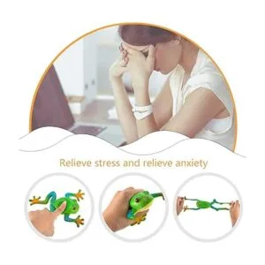 HyDren 6 piezas de juguetes de rana realistas figuras de_5