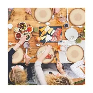 Manteles individuales desechables en rodajas de madera_4