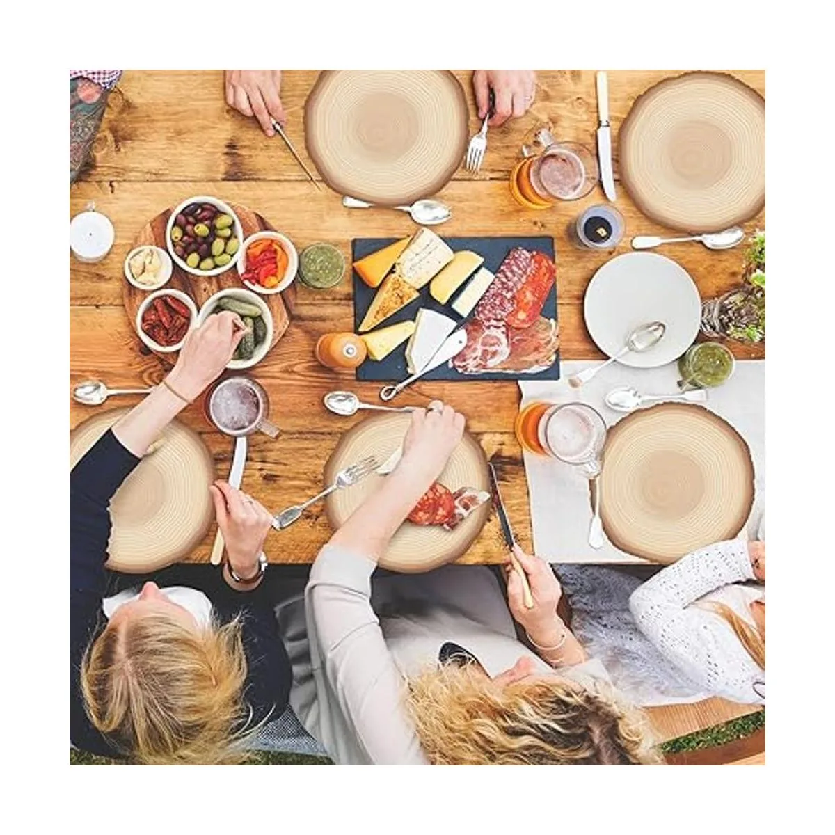 Manteles individuales desechables en rodajas de madera_4