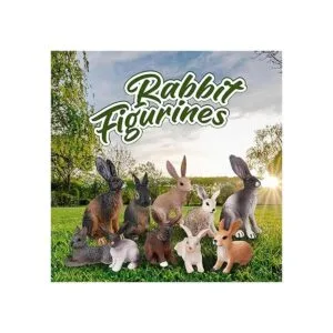 TOYMANY 10 figuras de conejo de Pascua figuras de liebre_6