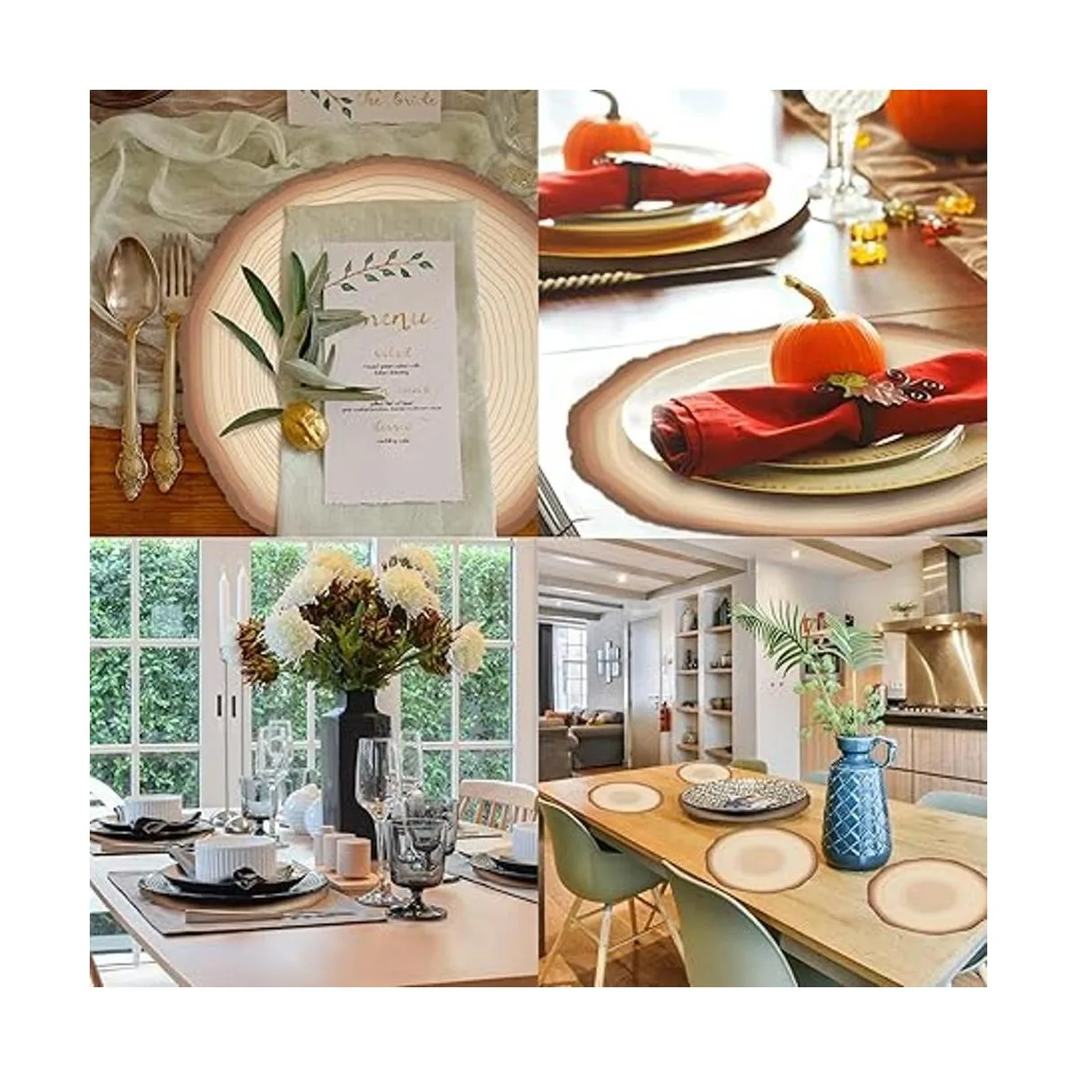 Manteles individuales desechables en rodajas de madera_6