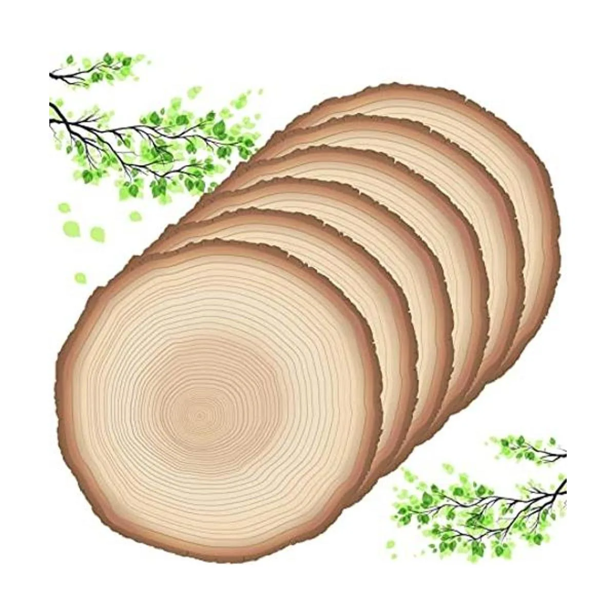 Manteles individuales desechables en rodajas de madera_1