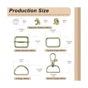 Wokape Juego de 140 hebillas de bronce de 1 pulgada_2