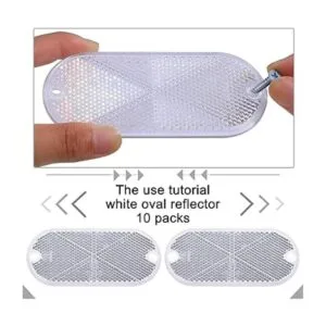 Paquete de 10 reflectores delanteros ovalados para puerta_5