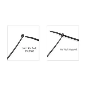 Bridas de cremallera de nailon negro de 7.0 in Fuerte_2