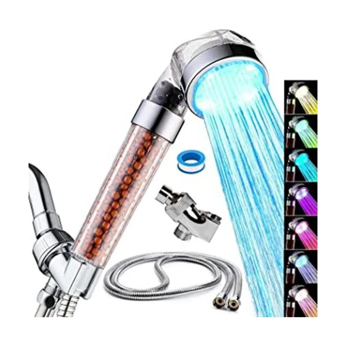 Vacto Juego de cabezal de ducha LED de mano con_1