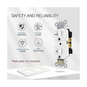 Toma eléctrica de receptáculo dúplex 20A estándar de_2