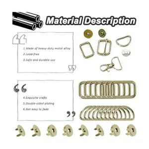 Wokape Juego de 140 hebillas de bronce de 1 pulgada_3