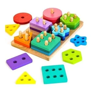 HELLOWOOD Montessori Juguetes de clasificación y_1