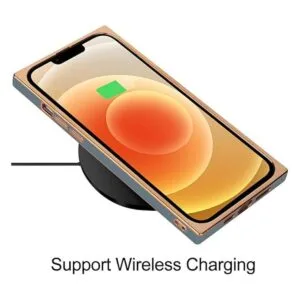 KANGHAR Funda cuadrada compatible con iPhone 12 de lujo_5