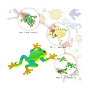 HyDren 6 piezas de juguetes de rana realistas figuras de_4