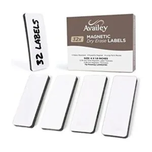 Availey 32 etiquetas magnéticas de borrado en seco tiras_1