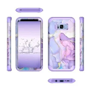 Miqala Funda para Galaxy S8 diseño de mármol tres capas_2