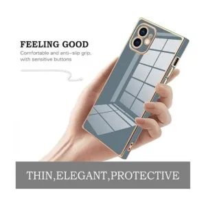 KANGHAR Funda cuadrada compatible con iPhone 12 de lujo_4