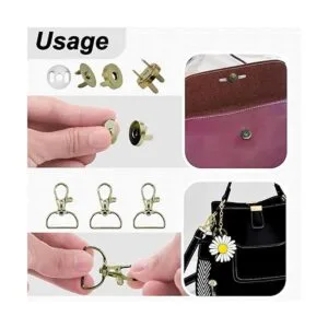 Wokape Juego de 140 hebillas de bronce de 1 pulgada_4