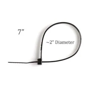 Bridas de cremallera de nailon negro de 7.0 in Fuerte_4