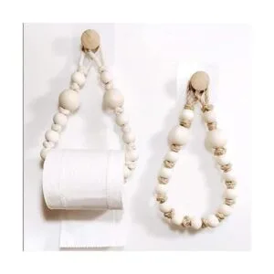 Ykendz Soporte de papel higiénico con cuentas de madera_6