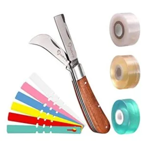 Cuchillo de injerto de jardín con cintas de injerto y_1