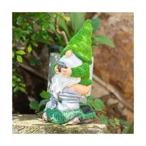Ovewios Estatuas de gnomos de jardín figura de gnomo de_2