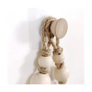 Ykendz Soporte de papel higiénico con cuentas de madera_4