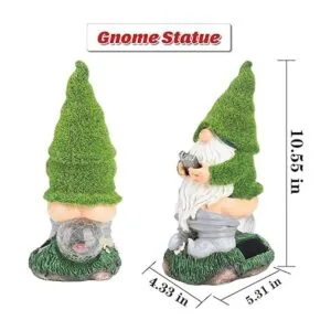 Ovewios Estatuas de gnomos de jardín figura de gnomo de_6