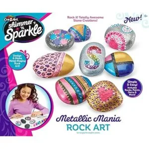 Shimmer n Sparkle Metallic Mania Rock Art Kit DIY para_3