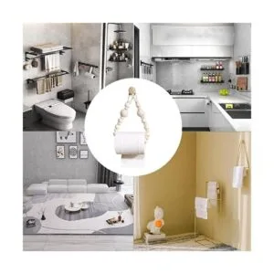 Ykendz Soporte de papel higiénico con cuentas de madera_5