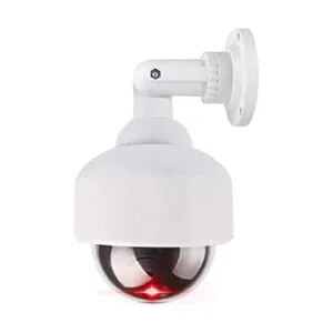 WALI Cámara de seguridad falsa simulada con 1 luz LED roja_1