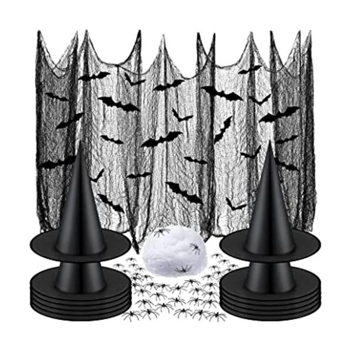 69 decoraciones de Halloween incluyen 12 sombreros de_1