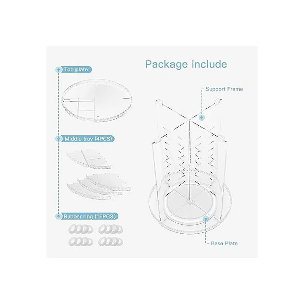 YIEZI Organizador de maquillaje giratorio de 360 grados_5
