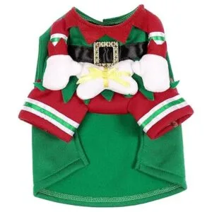 Yoption Disfraz de gato de duende de Navidad con sombrero_7