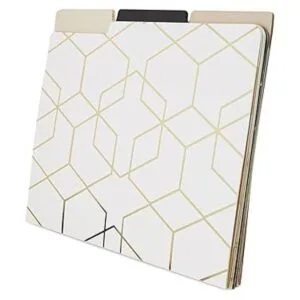 Paquete de 12 carpetas decorativas con lámina dorada_4