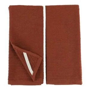 Serafina Home Toallas de cocina de color naranja quemado_2