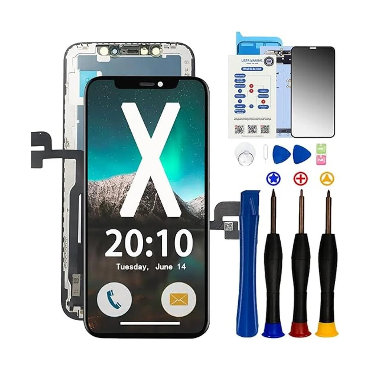 Kit de repuesto de pantalla para iPhone X 10 de 5.8_1
