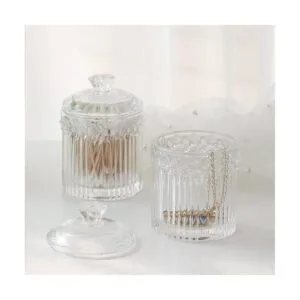 rejomiik Qtip Tarros de boticario de vidrio con tapa_6