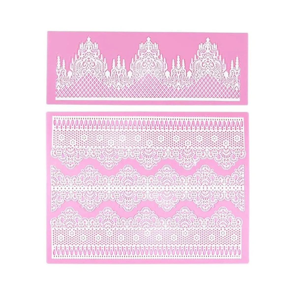 Moldes de encaje en relieve tapete de encaje con flores_1