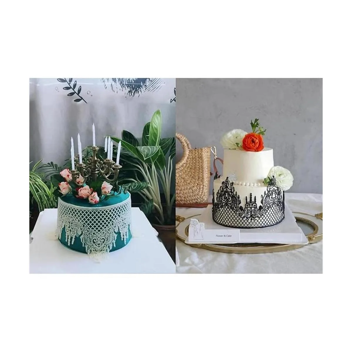 Moldes de encaje en relieve tapete de encaje con flores_4