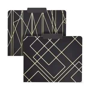 Paquete de 12 carpetas decorativas con lámina dorada_6