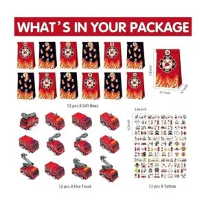 HIPVVILD Recuerdos de fiesta de camiones de bomberos 72_2