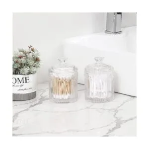 rejomiik Qtip Tarros de boticario de vidrio con tapa_2