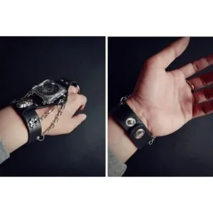 Reloj de moda de HipHop Punk Skull para hombres y mujeres_6