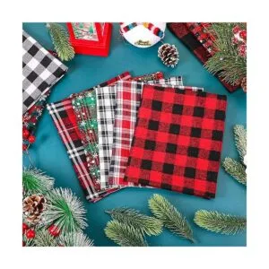 Paquete de 12 piezas de tela de algodón a cuadros_6