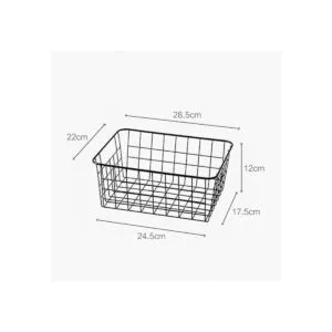 Cesta de almacenamiento de alambre pequeña resistente con_2