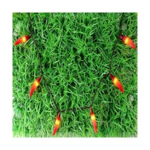 35 luces de decoración de pimienta roja con alambre marrón_4