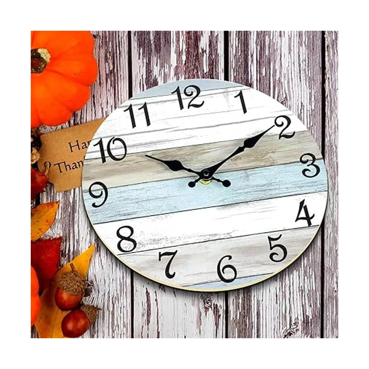 CHYLIN Reloj de pared silencioso sin tictac funciona con_4