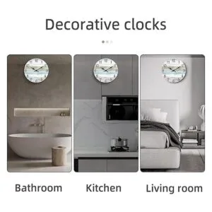 CHYLIN Reloj de pared silencioso sin tictac funciona con_6