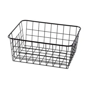 Cesta de almacenamiento de alambre pequeña resistente con_1
