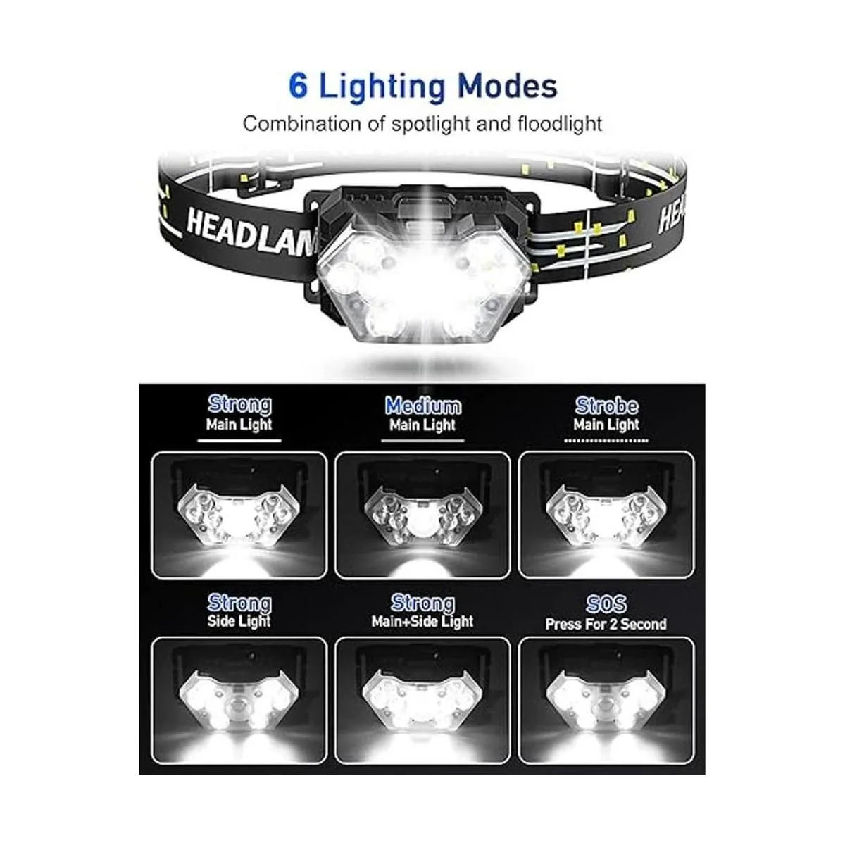PLUSINTO 9 faros LED de 2000 lúmenes paquete de 2_3