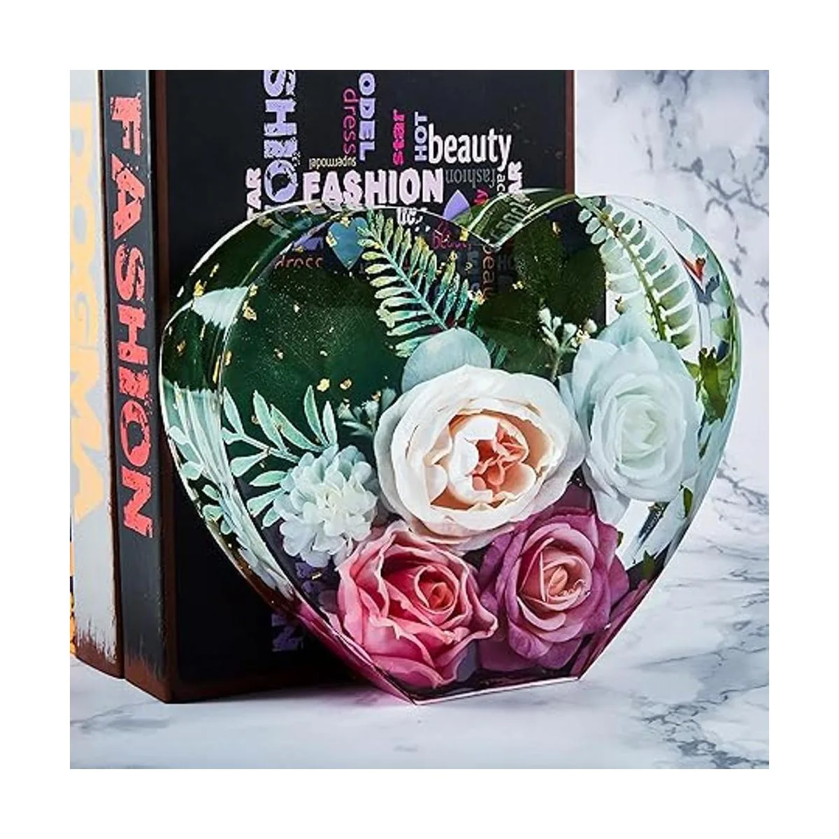 PieceCircle 2 moldes de resina en forma de corazón grande_5